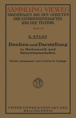 Denken Und Darstellung in Mathematik Und Naturwissenschaften - Sammlung Vieweg 2 (Paperback)