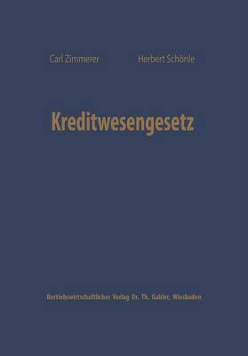 Kreditwesengesetz: Systematische Einfuhrung Und Kommentar (Paperback)