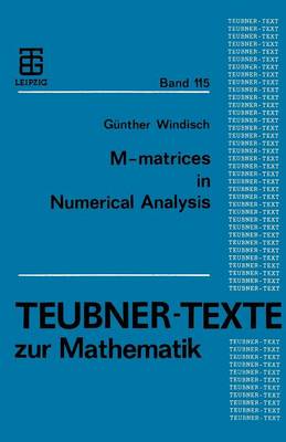 M-Matrices in Numerical Analysis - Teubner-Texte Zur Mathematik (Paperback)