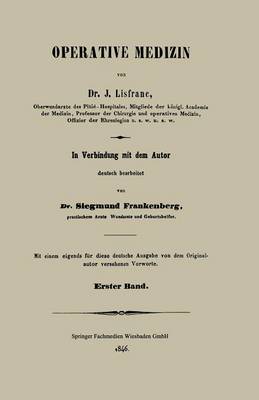 Operative Medizin: Erster Band (Paperback)