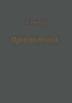 Operations Research: Die Stellung Der Operationsforschung in Der Betriebswirtschaftslehre (Paperback)