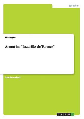 Armut Im "Lazarillo de Tormes" (Paperback)