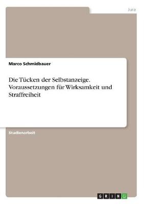Die Tucken Der Selbstanzeige. Voraussetzungen Fur Wirksamkeit Und Straffreiheit (Paperback)