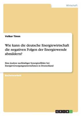 Wie Kann Die Deutsche Energiewirtschaft Die Negativen Folgen Der Energiewende Abmildern? (Paperback)