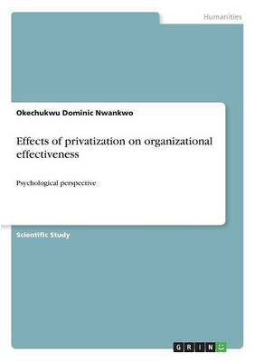Effects of Privatization on Organizational Effectiveness (Paperback)