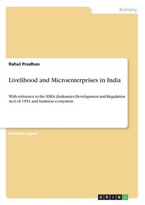 Livelihood and Microenterprises in India (Paperback)
