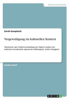 Vergewaltigung Im Kulturellen Kontext (Paperback)