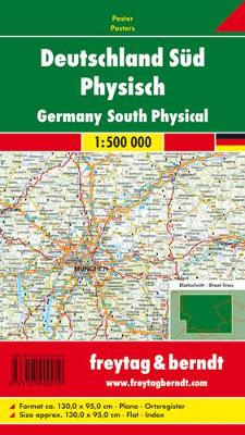 Germany South Map Flat in a Tube 1:500 000 (Sheet map, folded)