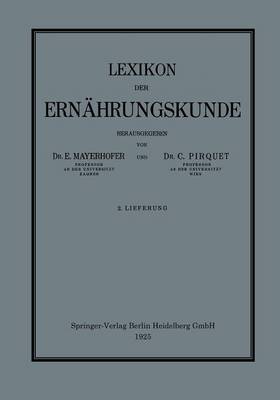 Lexikon Der Ern�hrungskunde (Paperback)