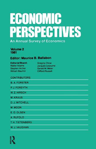 Economic Perspectives (Vol 2) (Hardback)