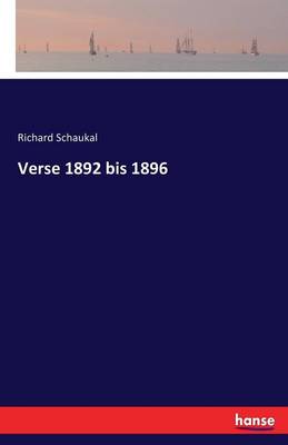Verse 1892 Bis 1896 (Paperback)