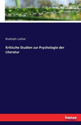 Kritische Studien Zur Psychologie Der Literatur (Paperback)