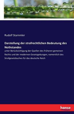 Darstellung Der Strafrechtlichen Bedeutung Des Nothstandes (Paperback)