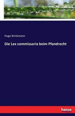 Die Lex Commissoria Beim Pfandrecht (Paperback)