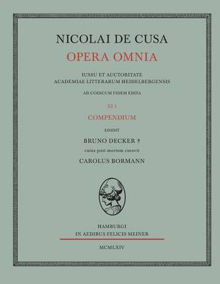 Nicolai de Cusa Opera Omnia / Nicolai de Cusa Opera Omnia (Paperback)