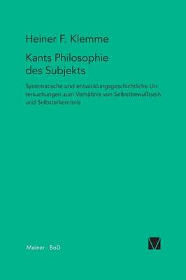 Kants Philosophie Des Subjekts (Paperback)
