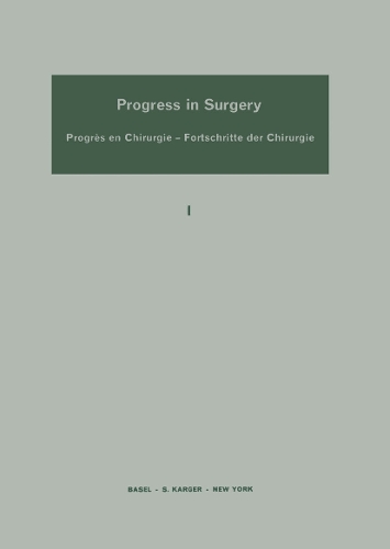 Progress in Surgery - Progress in Surgery 1 (Hardback)