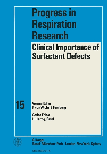 Clinical Importance of Surfactant Defects: International Symposium, Hamburg, October-November 1979. - Progress in Respiratory Research 15 (Hardback)