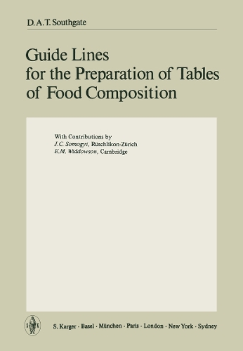 Guide Lines for the Preparation of Tables of Food Composition (Paperback)