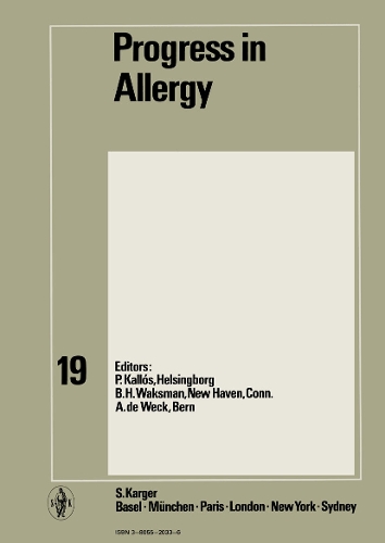 Progress in Allergy Vol. 19 - Chemical Immunology and Allergy 19 (Hardback)