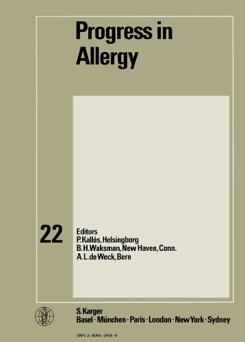 Progress in Allergy Vol. 22 - Chemical Immunology and Allergy 22 (Hardback)