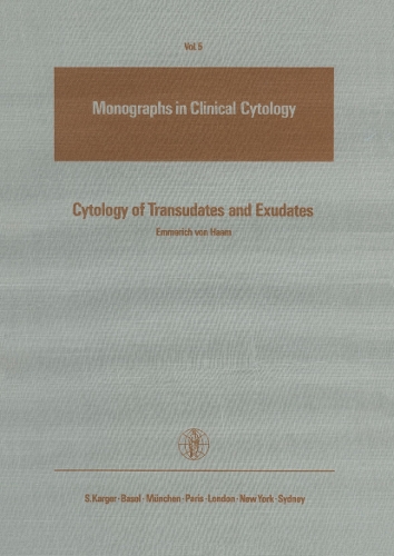 Cytology of Transudates and Exudates - Monographs in Clinical Cytology 5 (Hardback)