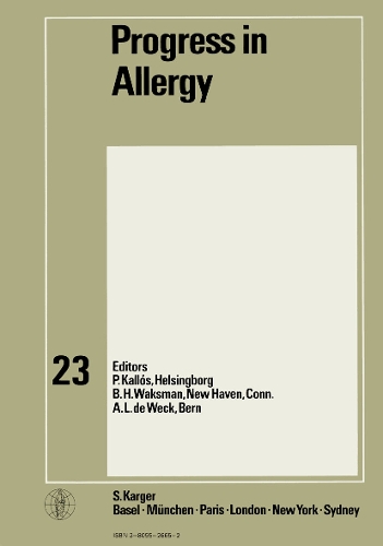 Progress in Allergy Vol. 23 - Chemical Immunology and Allergy 23 (Hardback)