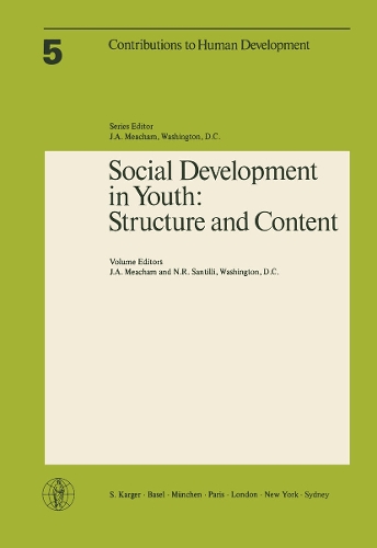 Social Development in Youth: Structure and Content - Contributions to Human Development 5 (Paperback)