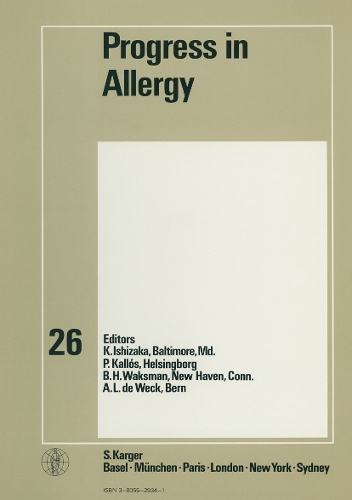 Progress in Allergy Vol. 26 - Chemical Immunology and Allergy 26 (Hardback)