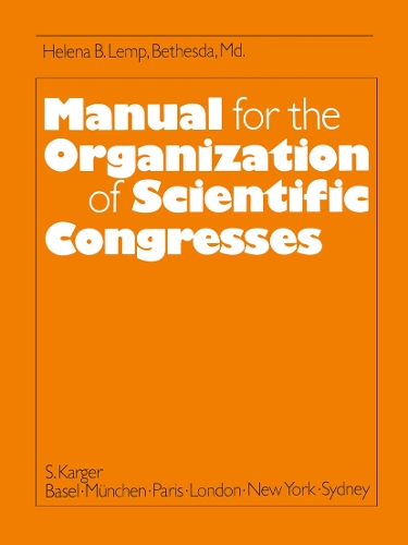 Manual for the Organization of Scientific Congresses (Paperback)