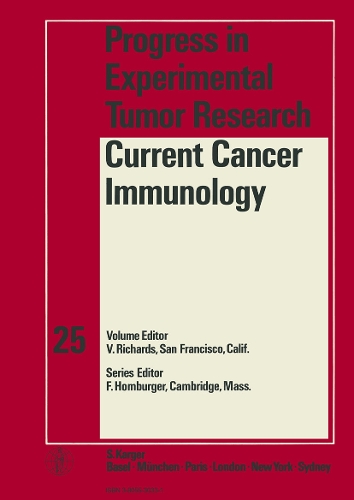 Current Cancer Immunology - Progress in Tumor Research 25 (Hardback)