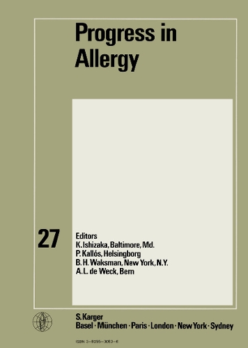 Progress in Allergy Vol. 27 - Chemical Immunology and Allergy 27 (Hardback)
