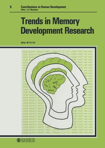 Trends in Memory Development Research - Contributions to Human Development 9 (Hardback)