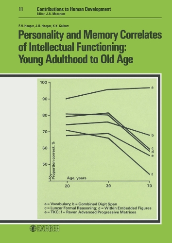 Personality and Memory Correlates of Intellectual Functioning: Young Adulthood to Old Age - Contributions to Human Development 11 (Hardback)