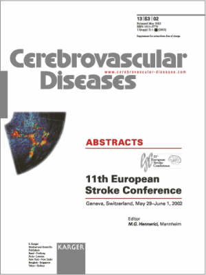 European Stroke Conference: 11th Conference, Geneva, May-June 2002: Abstracts. Supplement Issue: Cerebrovascular Diseases 2002, Vol. 13, Suppl. 3 (Paperback)