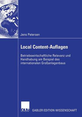 Local Content-Auflagen (Paperback)