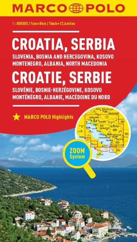 Croatia and Serbia Marco Polo Map - Marco Polo