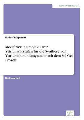 Modifizierung Molekularer Yttriumvorstufen Fur Die Synthese Von Yttriumaluminiumgranat Nach Dem Sol-Gel Proze (Paperback)