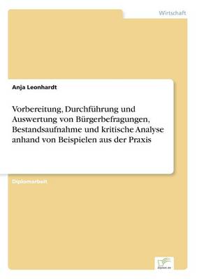 Vorbereitung, Durchfuhrung Und Auswertung Von Burgerbefragungen, Bestandsaufnahme Und Kritische Analyse Anhand Von Beispielen Aus Der Praxis (Paperback)