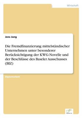 Die Fremdfinanzierung Mittelstandischer Unternehmen Unter Besonderer Berucksichtigung Der Kwg-Novelle Und Der Beschlusse Des Baseler Ausschusses (Biz) (Paperback)