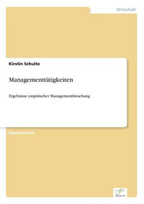 Managementtatigkeiten (Paperback)