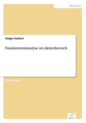 Fundamentalanalyse Im Aktienbereich (Paperback)