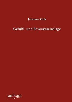 Gef Hl- Und Bewusstseinslage (Paperback)
