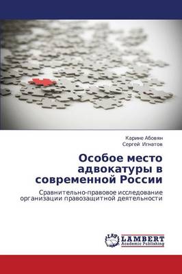 Osoboe Mesto Advokatury V Sovremennoy Rossii (Paperback)