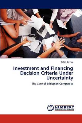 Investment and Financing Decision Criteria Under Uncertainty (Paperback)