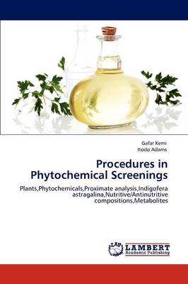 Procedures in Phytochemical Screenings (Paperback)