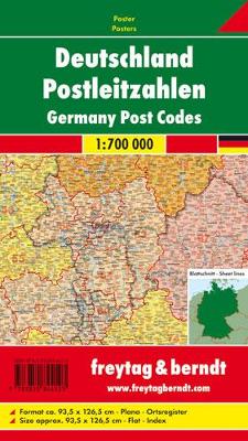 Post Codes Map Flat in a Tube 1:700 000 (Sheet map, folded)
