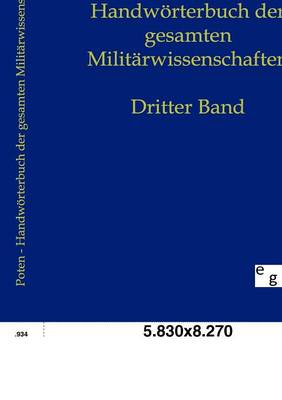 Handworterbuch Der Gesamten Militarwissenschaften (Paperback)