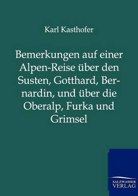 Bemerkungen Auf Einer Alpen-Reise ber Den Susten, Gotthard, Bernardin, Und ber Die Oberalp, Furka Und Grimsel (Paperback)