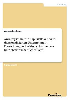 Anreizsysteme zur Kapitalallokation in divisionalisierten Unternehmen - Darstellung und kritische Analyse aus betriebswirtschaftlicher Sicht (Paperback)